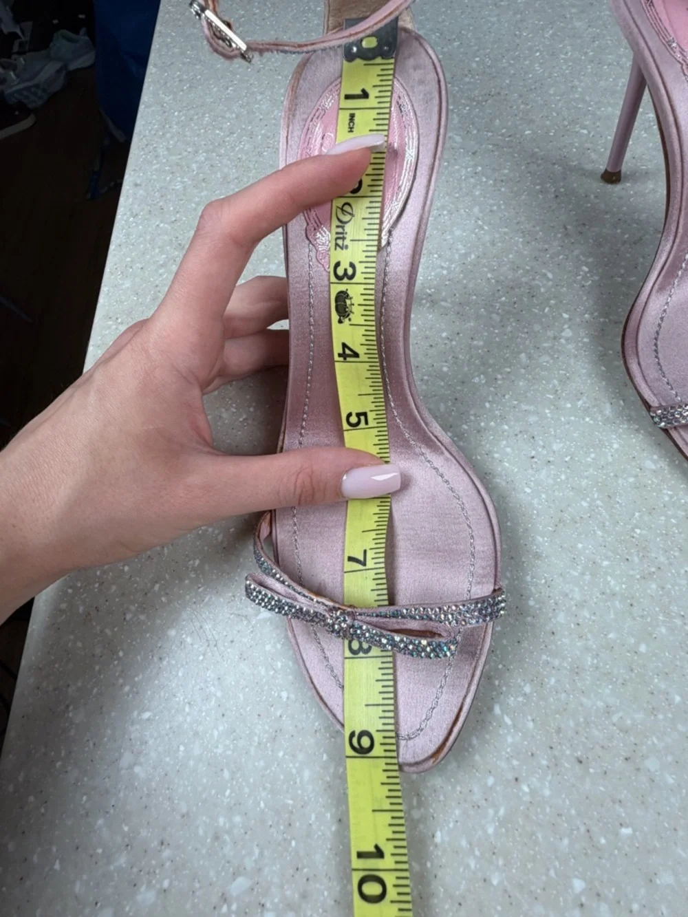 Rene‎ Caovilla Pink Satin Bow Embellished Heeled Sandals Women’s Sz 35 / 5